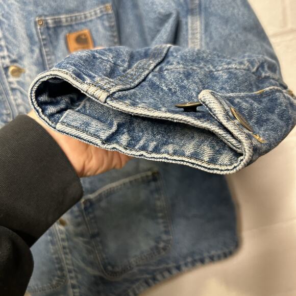 Vintage Carhartt Blanket-Lined Chore Jacket “Denim” C59 DST - Picture 6 of 8